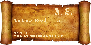 Markusz Rozália névjegykártya